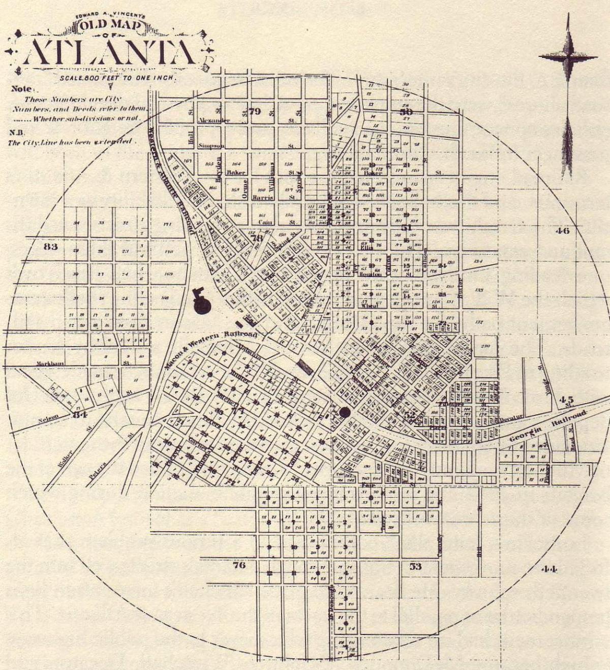 Atlanta historical map