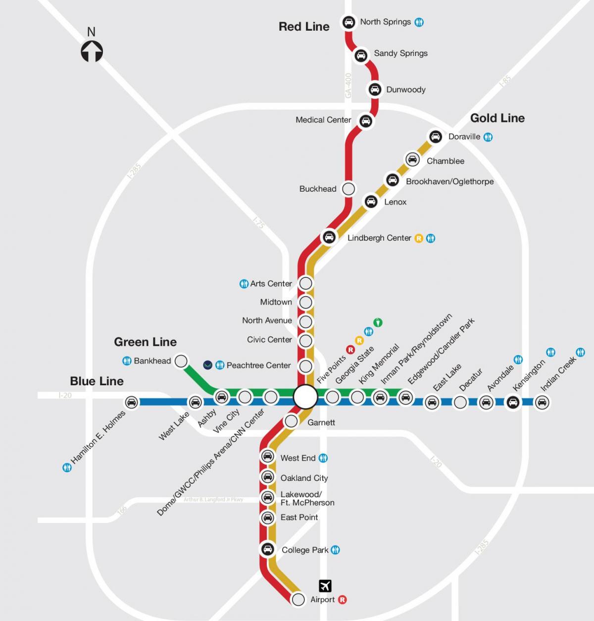 Atlanta subway station map