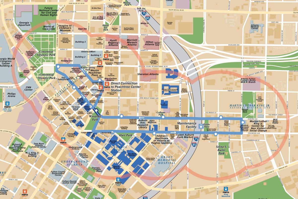 Atlanta tram stations map