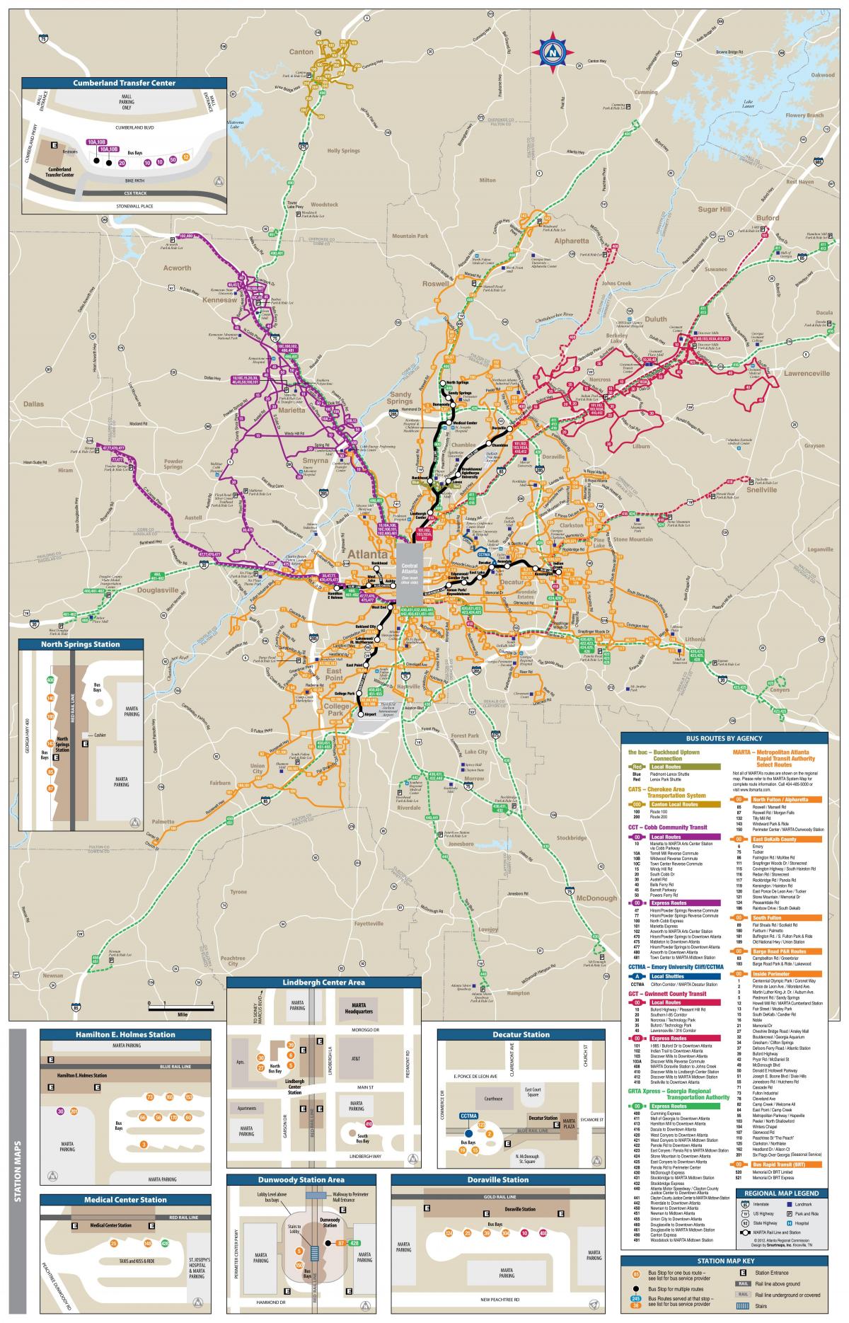Atlanta transportation map