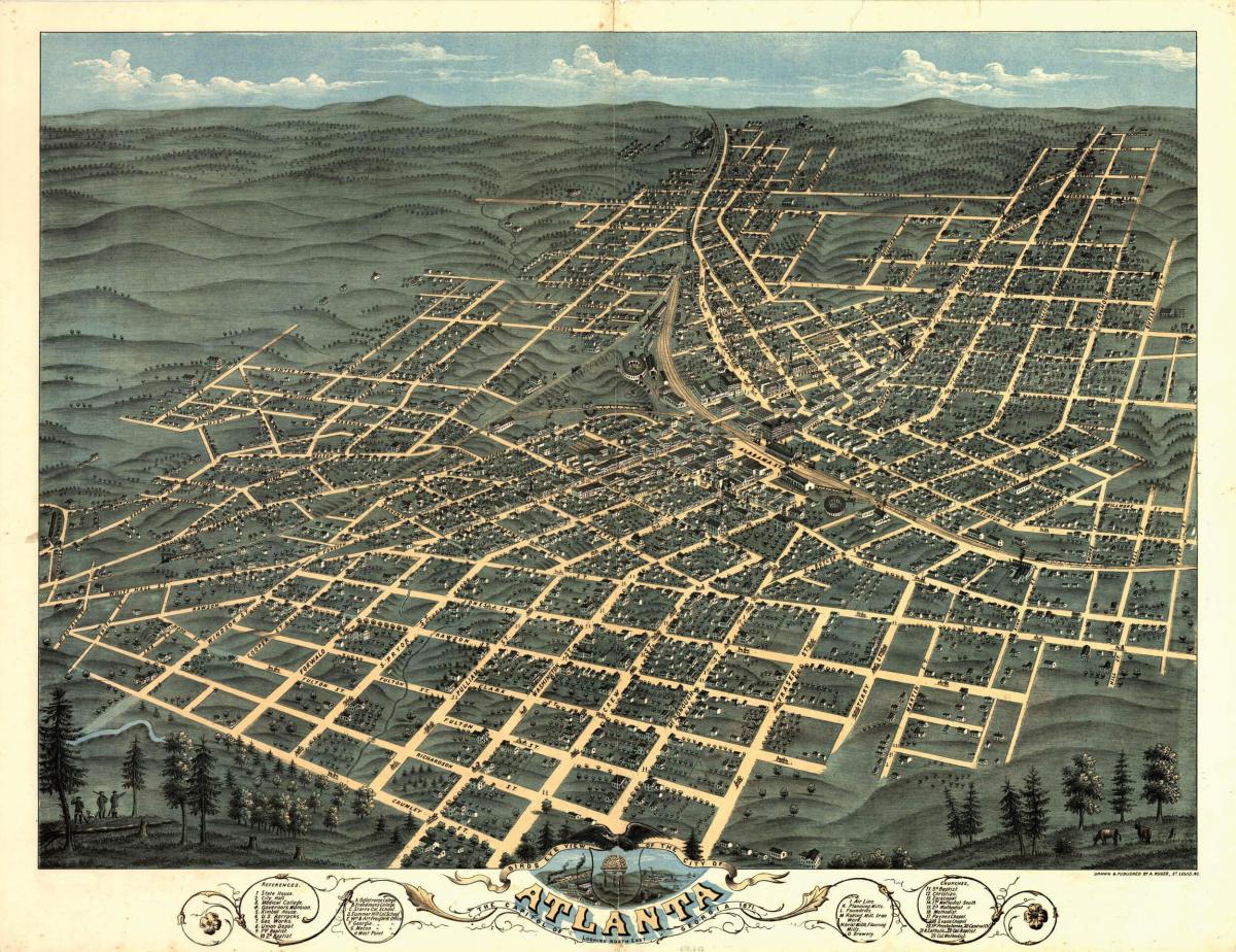 Atlanta antique map