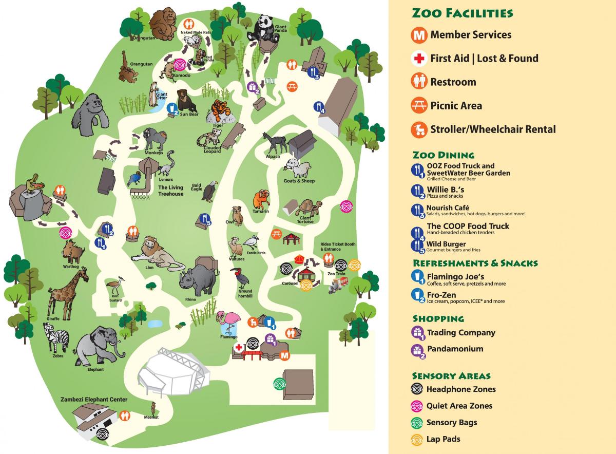 Atlanta zoo park map